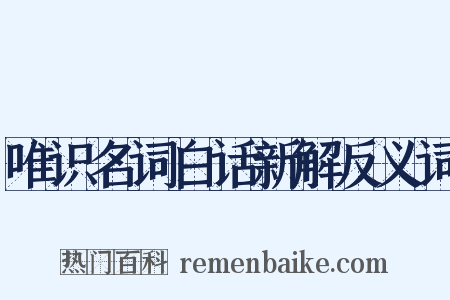 唯识名词白话新解反义词是什么意思的图片